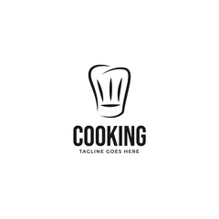 Wall Mural - Flat chef hat cooking logo design vector concept illustration idea