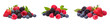 Summer berries isolated on transparent background. Generative AI
