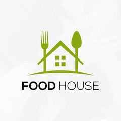 Food House, Restaurant Logo Design Template