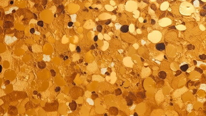 Poster - abstract background with yellow and black spots of oil paint generative ai