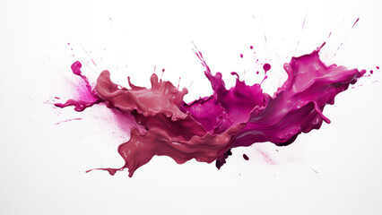 Poster - abstract splashes of paint on a white background close-up generative ai