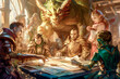 © Max Braga - different fantasy characters playing rpg tabletop game