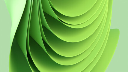 Green 3D digital abstract background