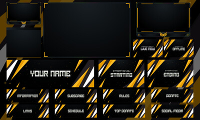 Wall Mural - Twitch Overlay Live Stream template set