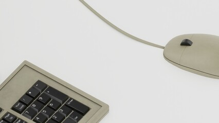 Poster - computer mouse and keyboard
