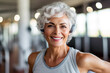 Portrait of a fit senior citizen woman, displaying strength and an active lifestyle, vibrancy of fitness in retirement and the potential for longevity, generative ai