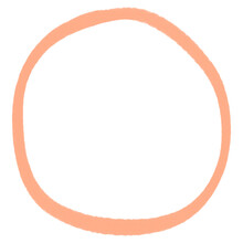 Orange Circle Hand Draw