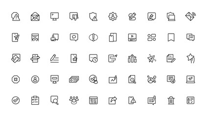 Internet  icon set. Containing online, computer, network, website, server, web design, hardware, software and programming.