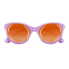 Purple sunglasses watercolor .	
