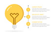 © PixMarket - Education infographics template with bulb and three circles with numbers and place for your text