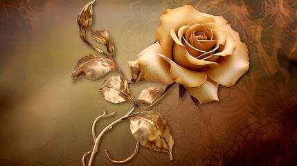 Abstract elegant decorative rose vintage gold background. 