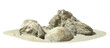 Cutout stones reef ragged on beaches 3d render png