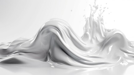 Wall Mural - Milky white liquid water abstract background. Generative AI