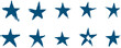 star collection vector image stencil on white background