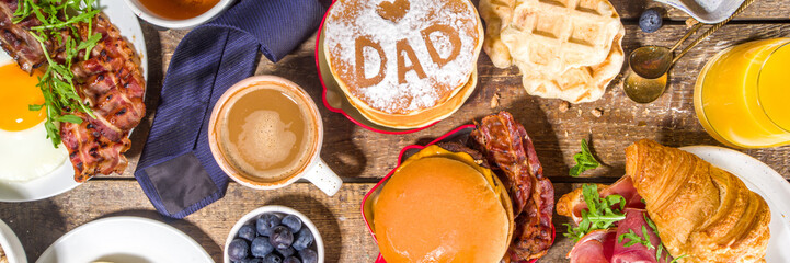 Wall Mural - Fathers day Brunch background