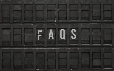 Poster - Flip board with text faqs