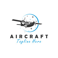 Wall Mural - airplane transportation vector illustration logo