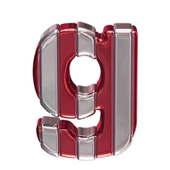 Red symbol with silver. letter g