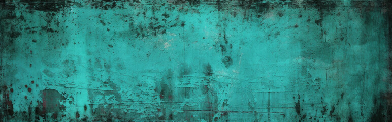 Poster - turquoise grunge background created using generative AI tools