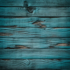 Wall Mural - turquoise wood background created using generative Ai tools