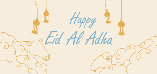 eid al adha greeting brown bohemian color