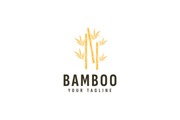 Sticker - bamboo logo vector icon illustration