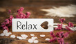 Natural Background With Label With Relax