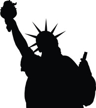 Statue Of Liberty Silhouette Vector	
