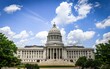 Mesmerizing Missouri State Capitol building with the courtyard under the blue sky in Jefferson City