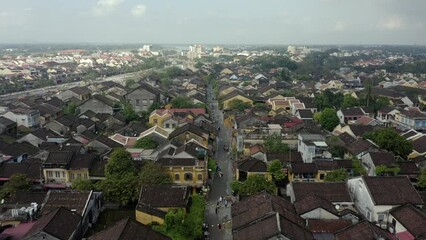 Sticker - Drone footage of the ancient city of Hoi An on Vietnam's central coast