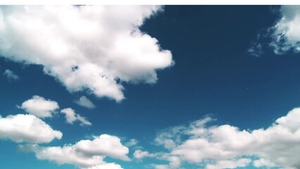 Sticker - Low-angle shot of the clouds against a blue sky