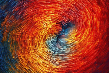 Aufkleber - A fingerprint formed with vibrant and colorful brush strokes, representing the diversity and vibrancy of human identities.  Generative AI technology.