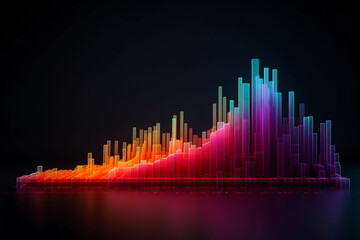 Poster -  A minimalist graphic design of a stock market chart, focusing on the ascending and descending lines to convey the concept of buying and selling stocks.  Generative AI technology.