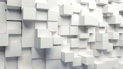 Poster - AI generated: Abstract modern square background. White and grey geometric pattern texture. vector art illustration