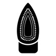 Iron soleplate flatiron icon black color vector illustration image flat style