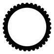 Bicycle tire bike tyre motorcycle parts wheel rubber compound icon black color vector illustration image flat style