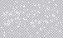 Shimmering Dust. Bokeh Lights. Festive Designs.White Png Dust Light. Bokeh Light Lights Effect Background. Christmas Background Of Shining Dust. Christmas Glowing Light Confetti And Spark Overlay