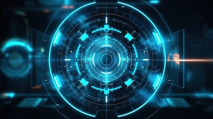 Leinwandbilder - Futuristic interface hud design.Hud,GUI for game background design. Technology background. Digital data. Generative AI