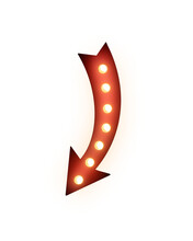 Abstract Red Arrow Neon Sign