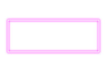 Neon Pink Frame Png. Glowing Frame On Transparent Background.
