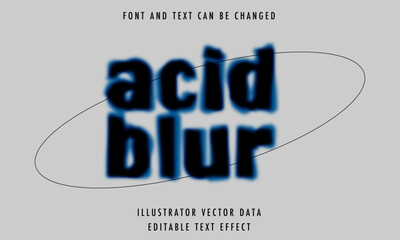 acid blur editable text effect