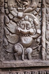 Wall Mural - Detail of bas-relief in Angkor Wat, Cambodia