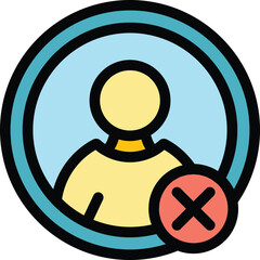 Poster - blacklist new avatar icon. outline blacklist new avatar vector icon for web design isolated on white