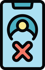 Poster - blacklist blocked phone icon. outline blacklist blocked phone vector icon for web design isolated on