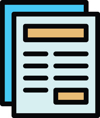 Poster - file document icon. outline file document vector icon for web design isolated on white background co