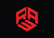 RAE Initial Monogram Letter rae Logo Design Vector Template r a e Cube Polygon Letter Logo Design