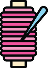 Poster - sewing machine thread icon. outline sewing machine thread vector icon for web design isolated on whi