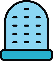 Poster - finger sewing protection icon. outline finger sewing protection vector icon for web design isolated 