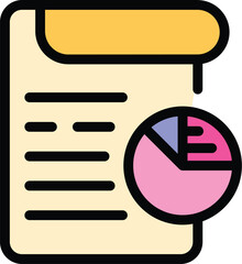 Poster - Brainstorming document icon. Outline Brainstorming document vector icon for web design isolated on white background color flat