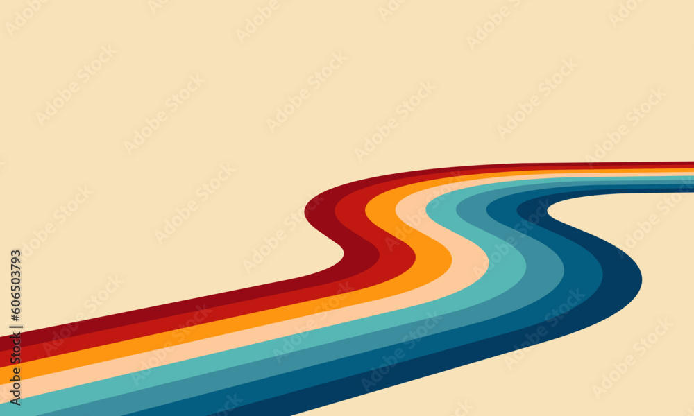 Vintage Striped Backgrounds, Posters, Banner Samples, Retro Colors from ...